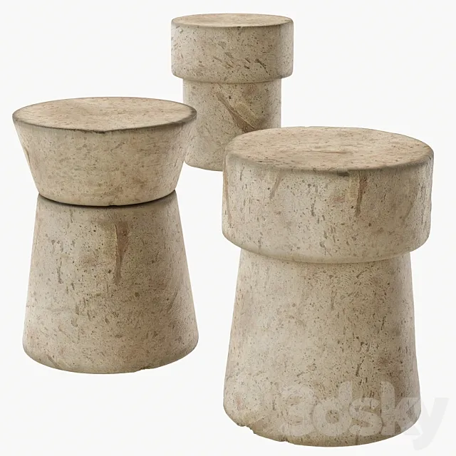 stahlandband PINNON STONE STOOL 3DModel