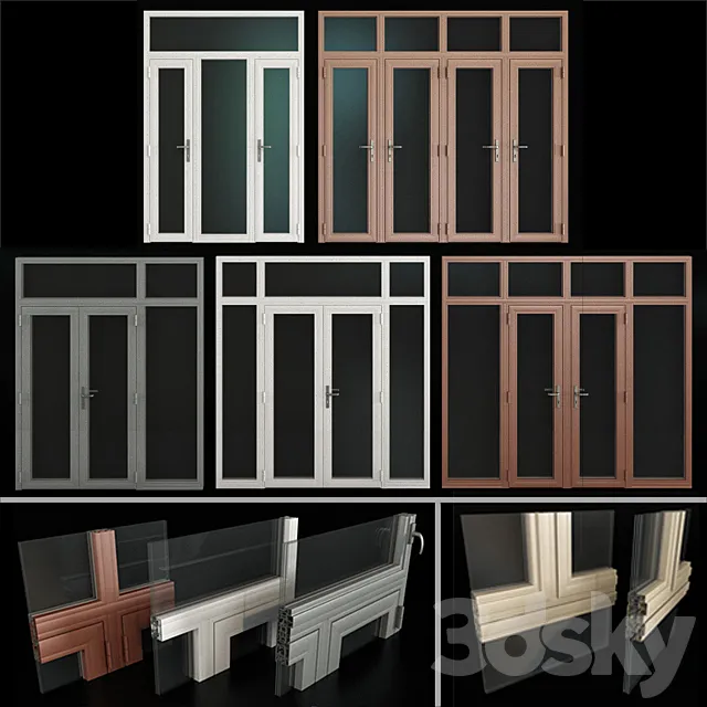 Stained aluminum doors _ Stained aluminum doors 3DModel