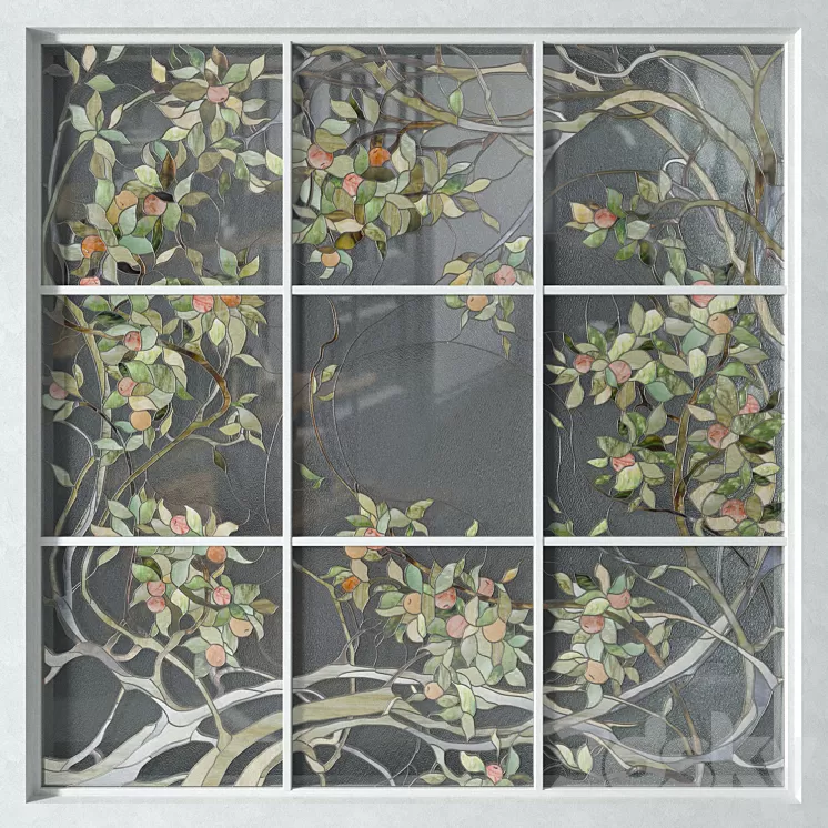 Stained Glass Apple Tree 3D Model