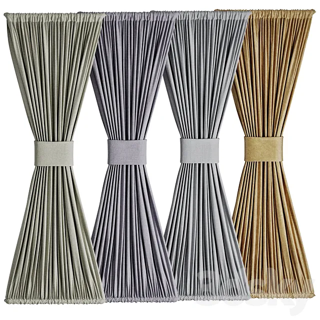 stained glass curtains 3D Model