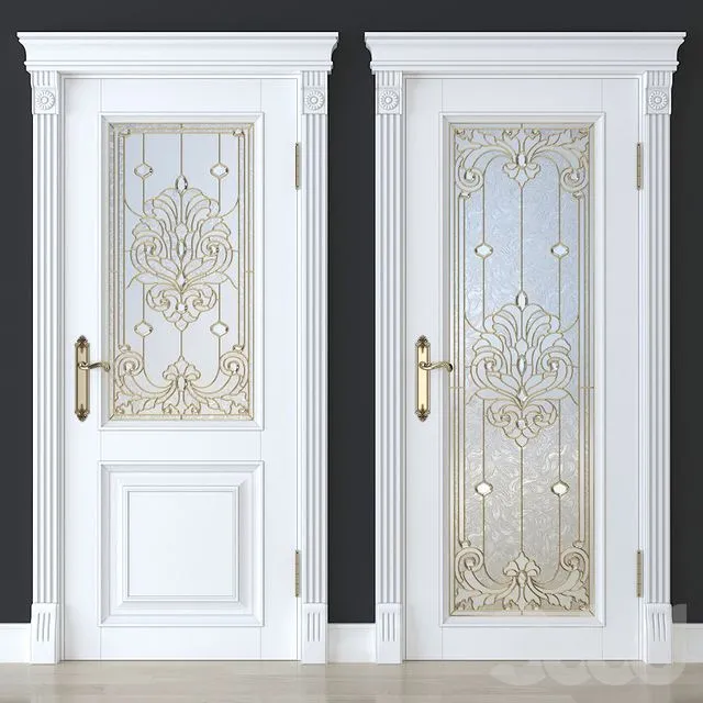 Stained Glass Door 3D Model