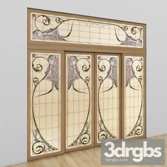 Stained Glass Door 3D Model Free