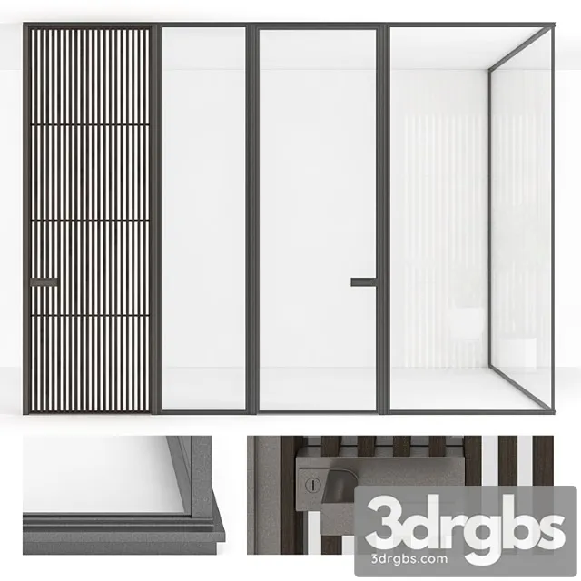 Stained Glass Doors Rimadesio Spazio Sail Zen 3D Model Free