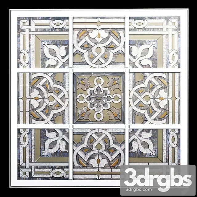 Stained Glass Window 1 3D Model Free