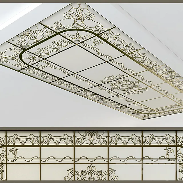 Stained-glass window classic 3D Model