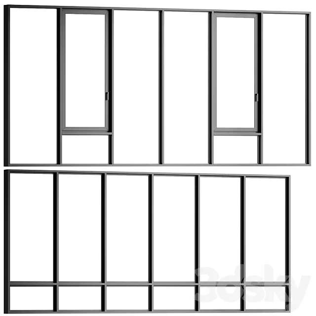 Stained glass windows _ panoramic windows 05 3D Model