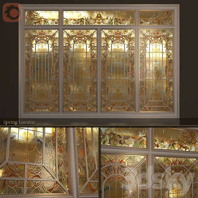 Stained Spring Garden 3D Model