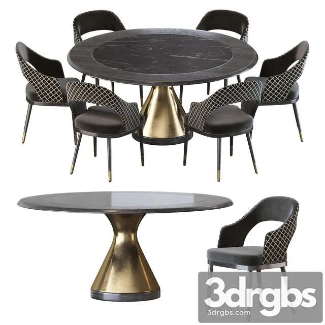 Stainless Steel Chair and Dolly Tonin CasaTable 3D Model Free