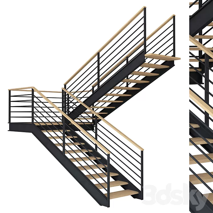 Staircase 005 3D Model