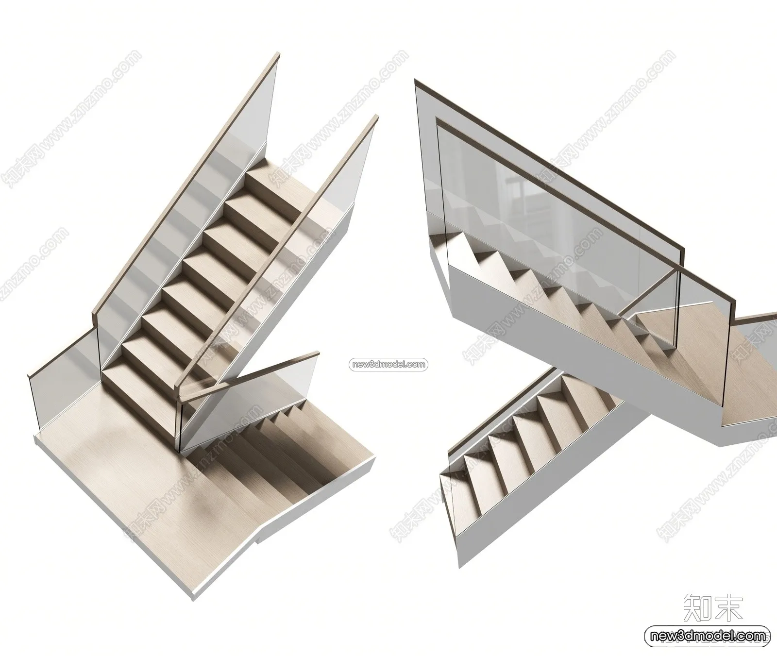Staircase Decoration - 3D Interior Scene - 3D Models - 008
