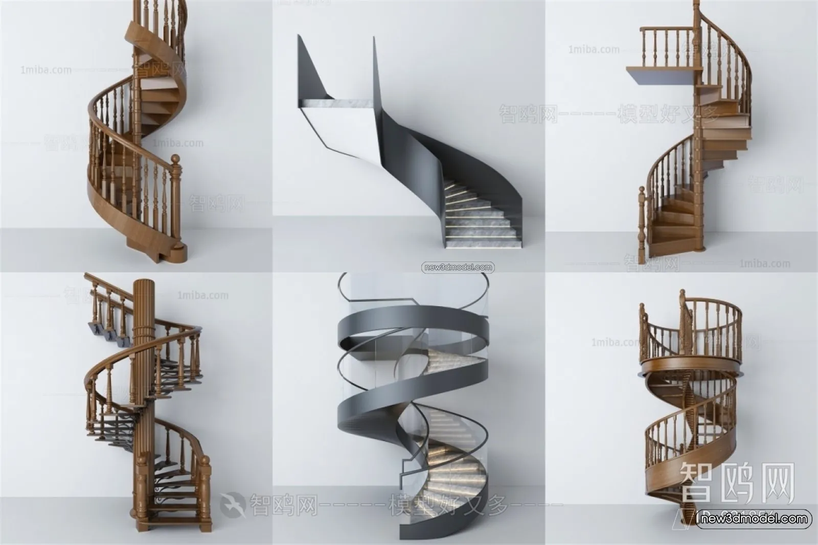 Staircase Decoration - 3D Interior Scene - 3D Models - 021