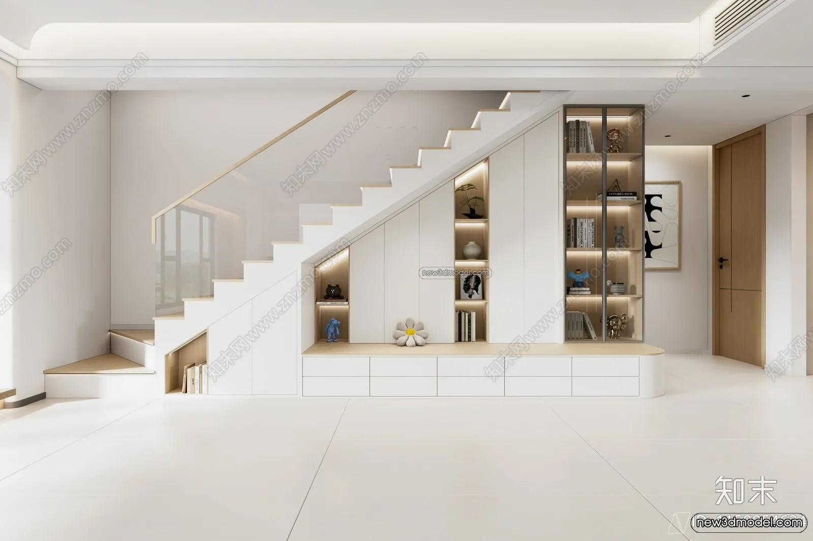 Staircase Decoration - 3D Interior Scene - 3D Models - 044