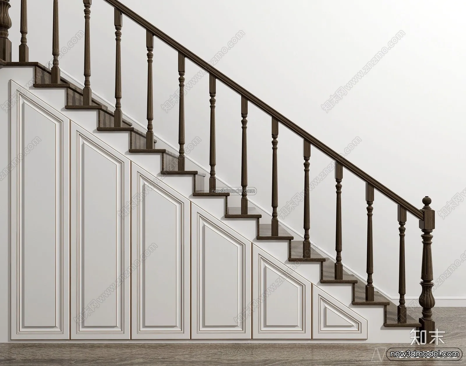Staircase Decoration - 3D Interior Scene - 3D Models - 059