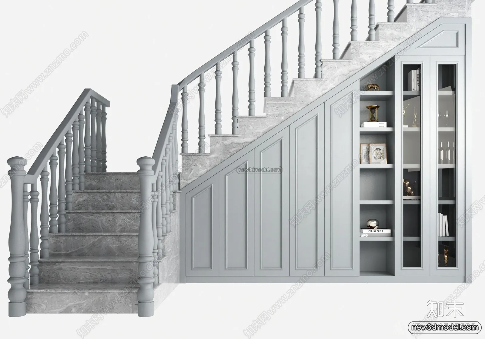 Staircase Decoration - 3D Interior Scene - 3D Models - 075