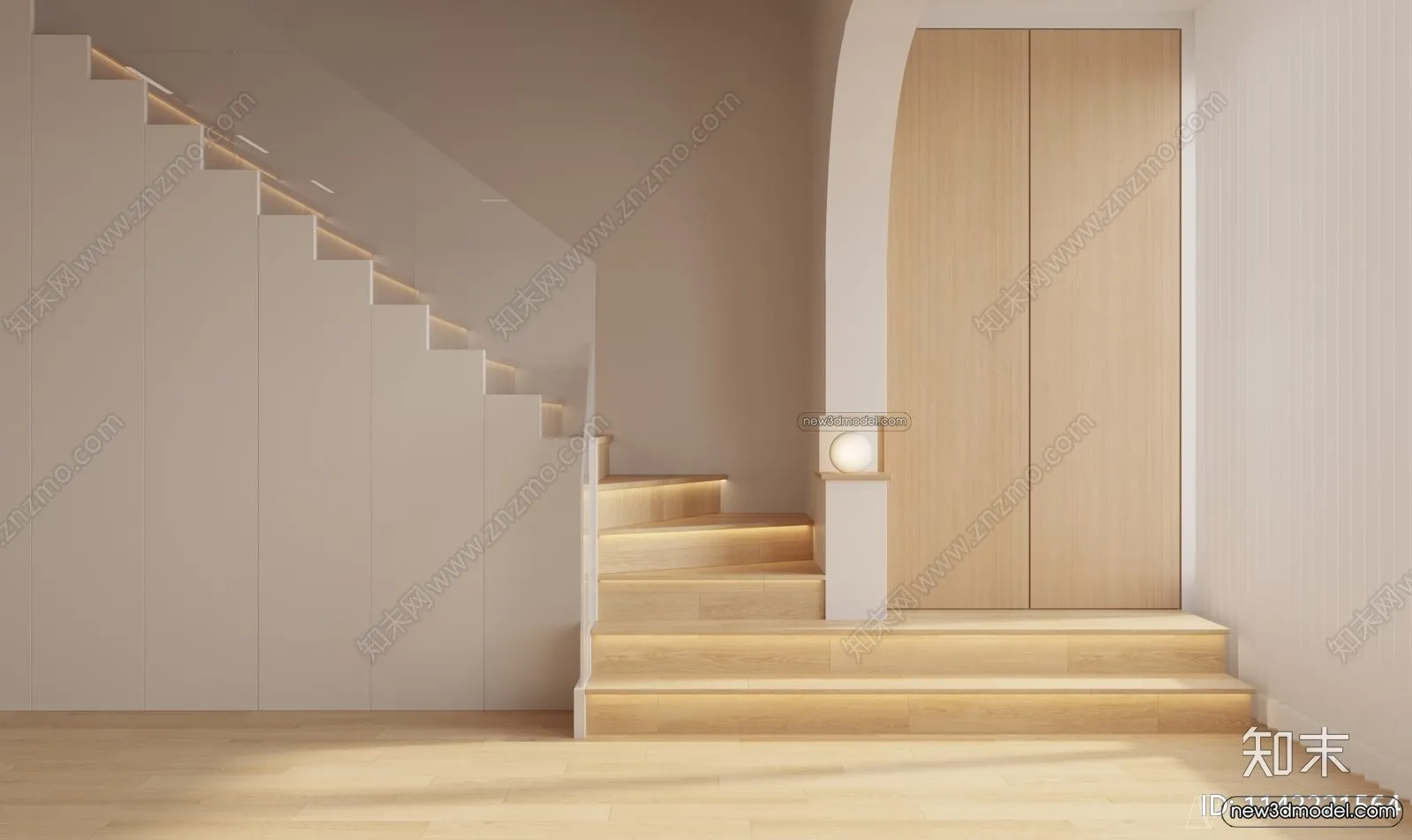 Staircase Decoration - 3D Interior Scene - 3D Models - 078