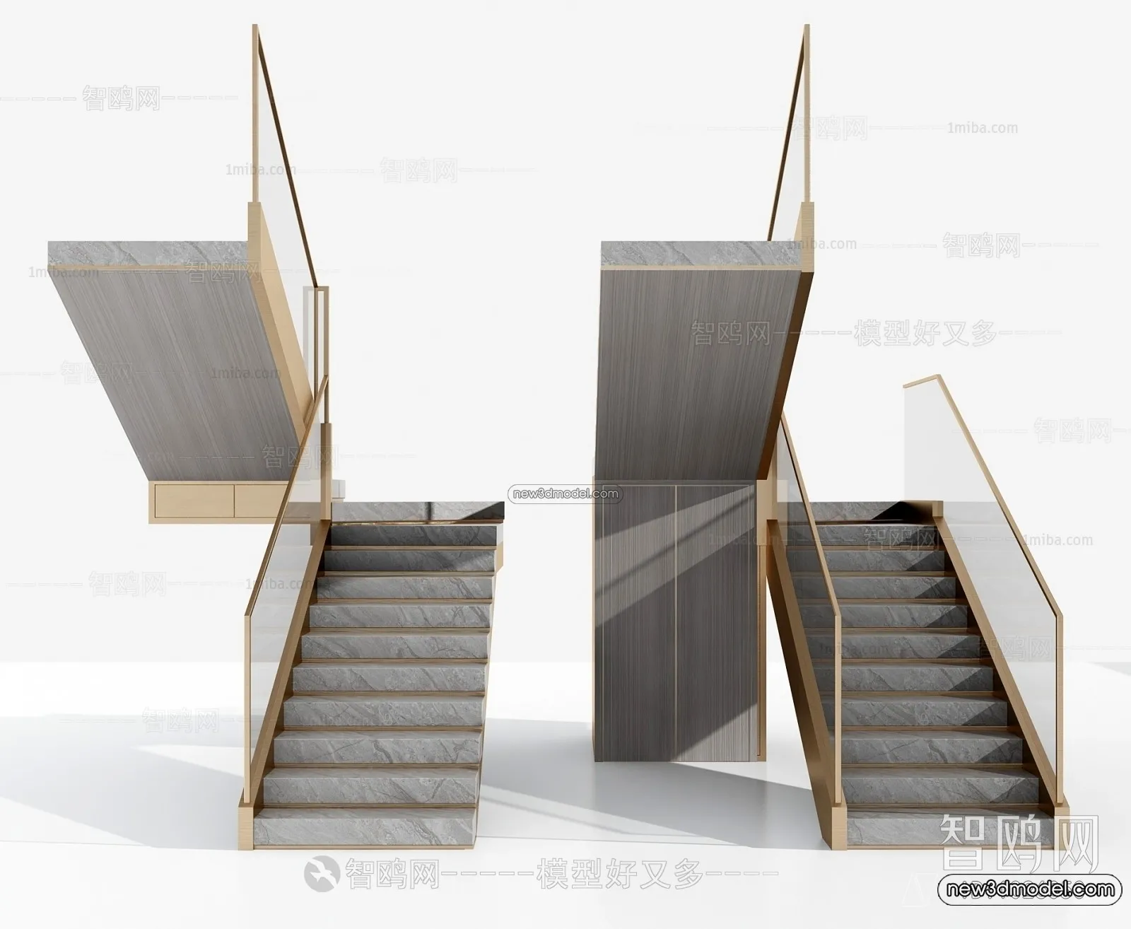 Staircase Decoration - 3D Interior Scene - 3D Models - 104