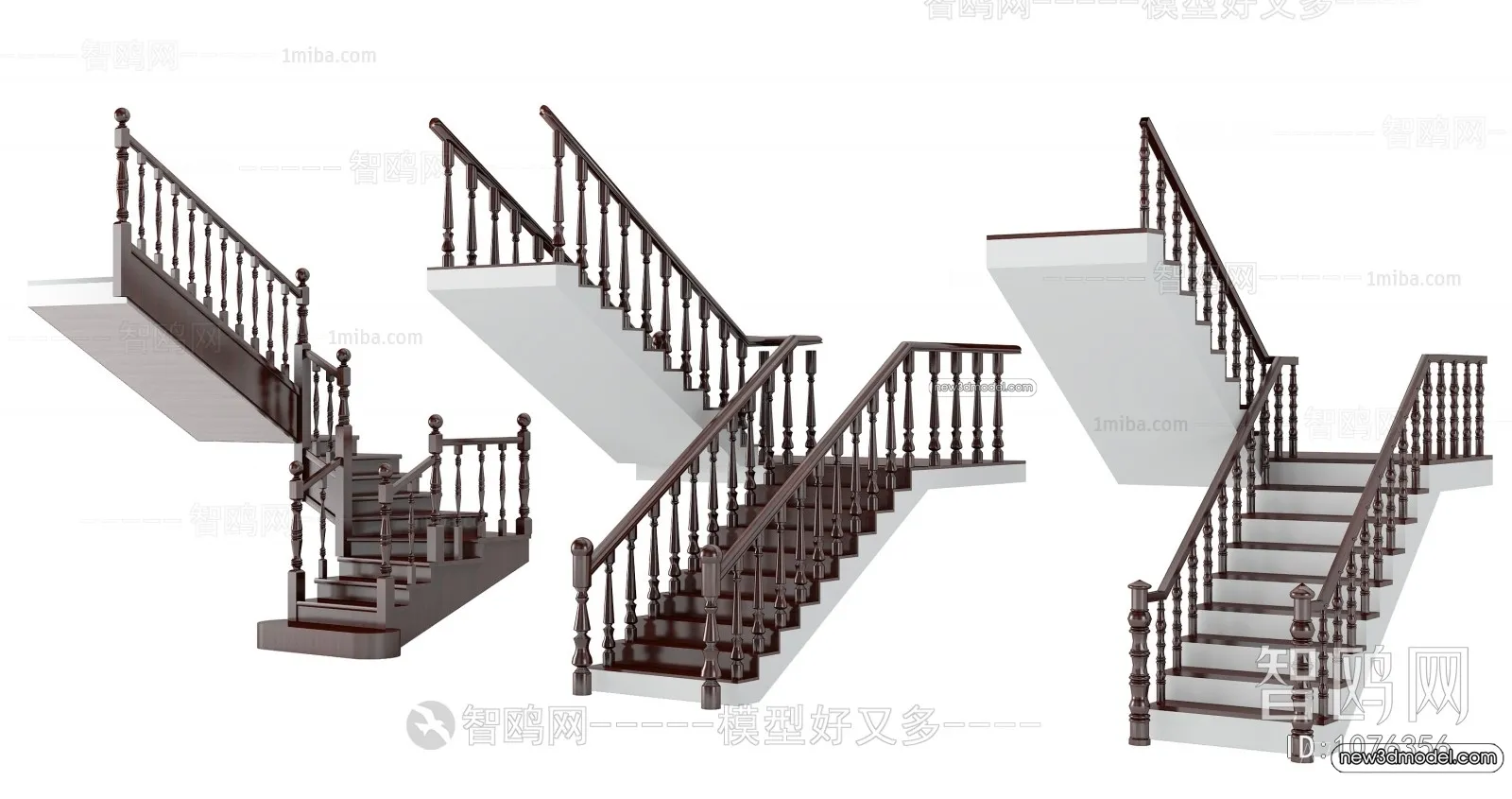 Staircase Decoration - 3D Interior Scene - 3D Models - 121