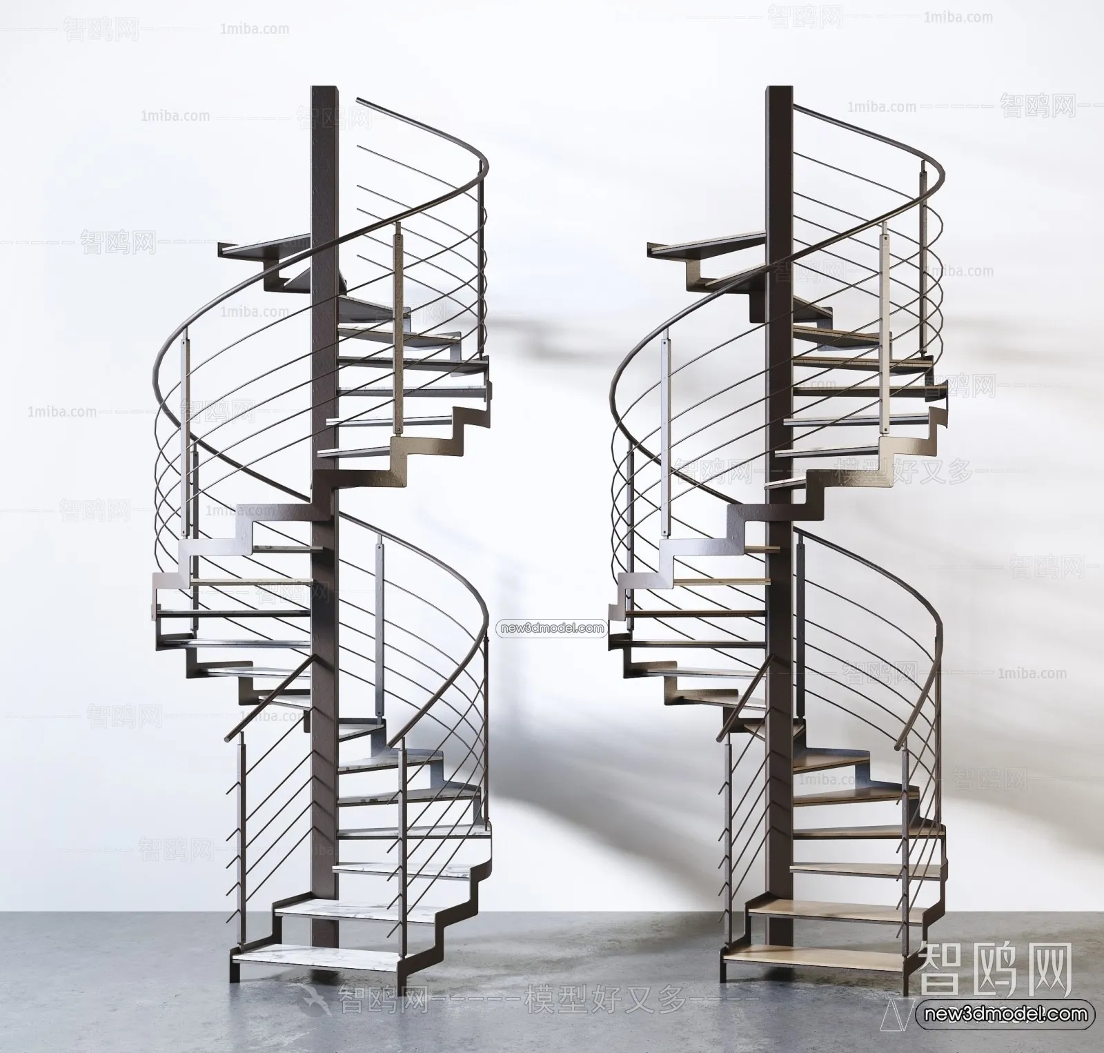 Staircase Decoration - 3D Interior Scene - 3D Models - 122