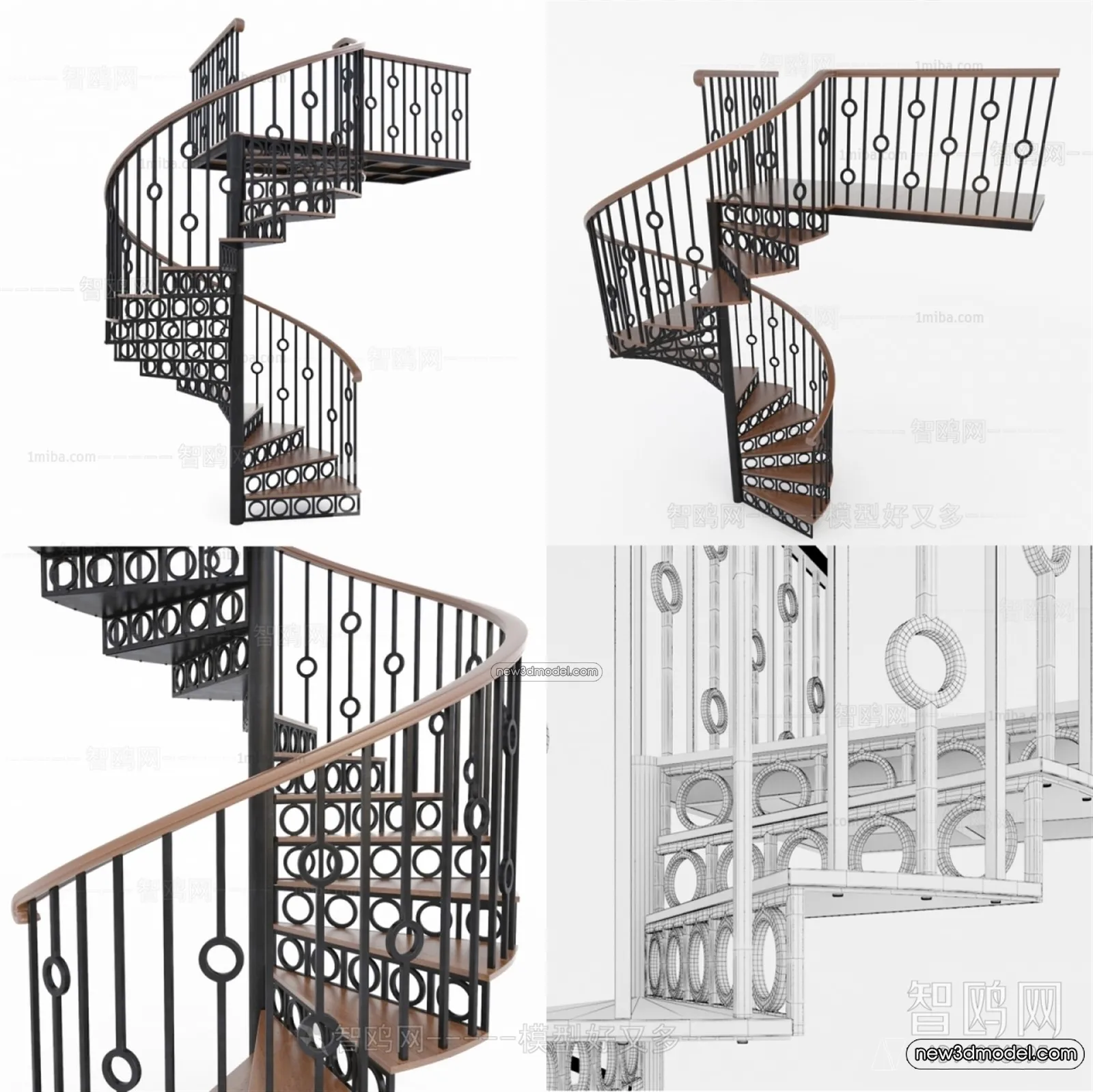 Staircase Decoration - 3D Interior Scene - 3D Models - 126