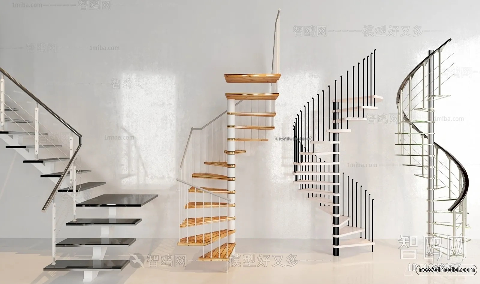 Staircase Decoration - 3D Interior Scene - 3D Models - 128