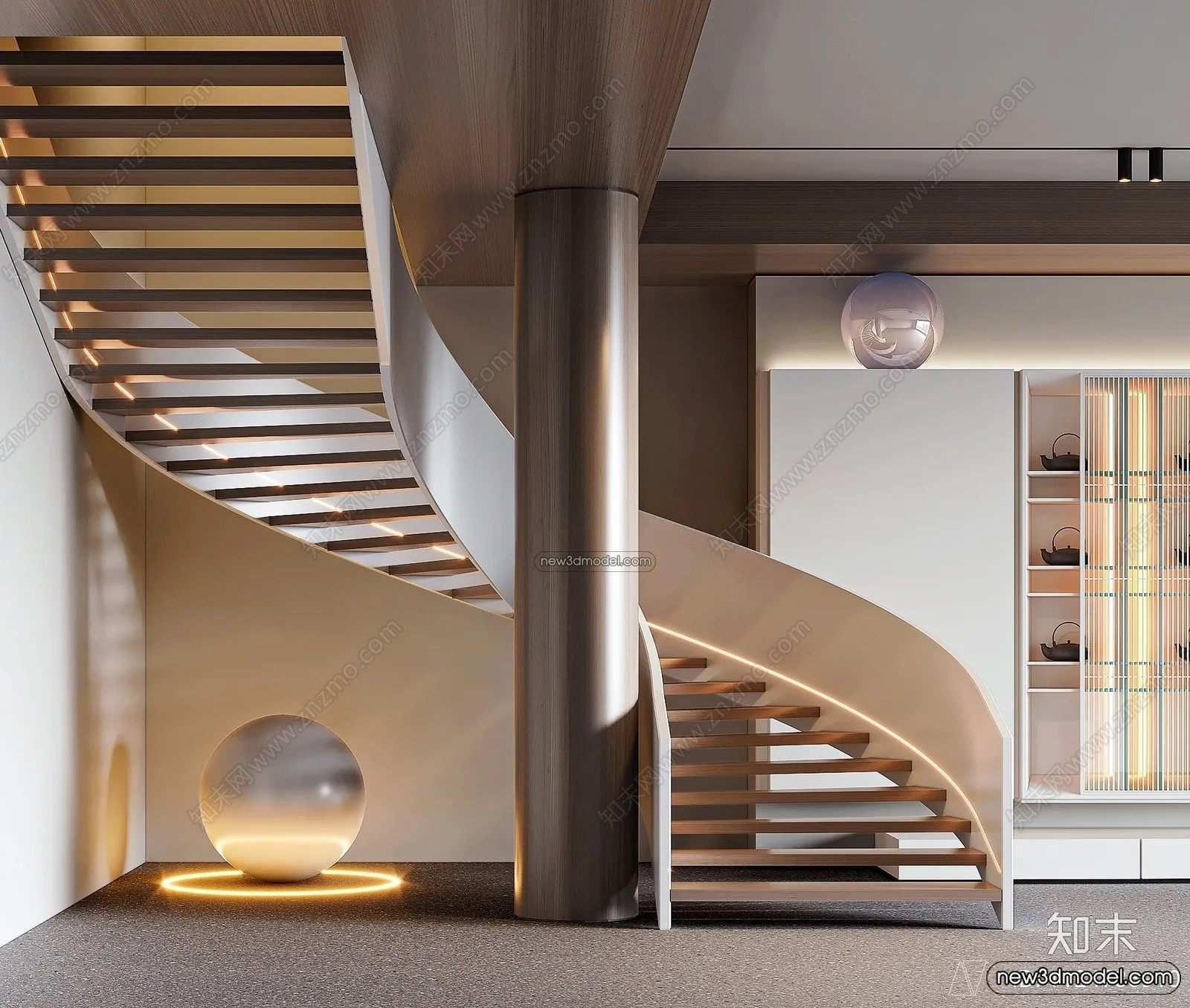 Staircase Decoration - 3D Interior Scene - 3D Models - 135