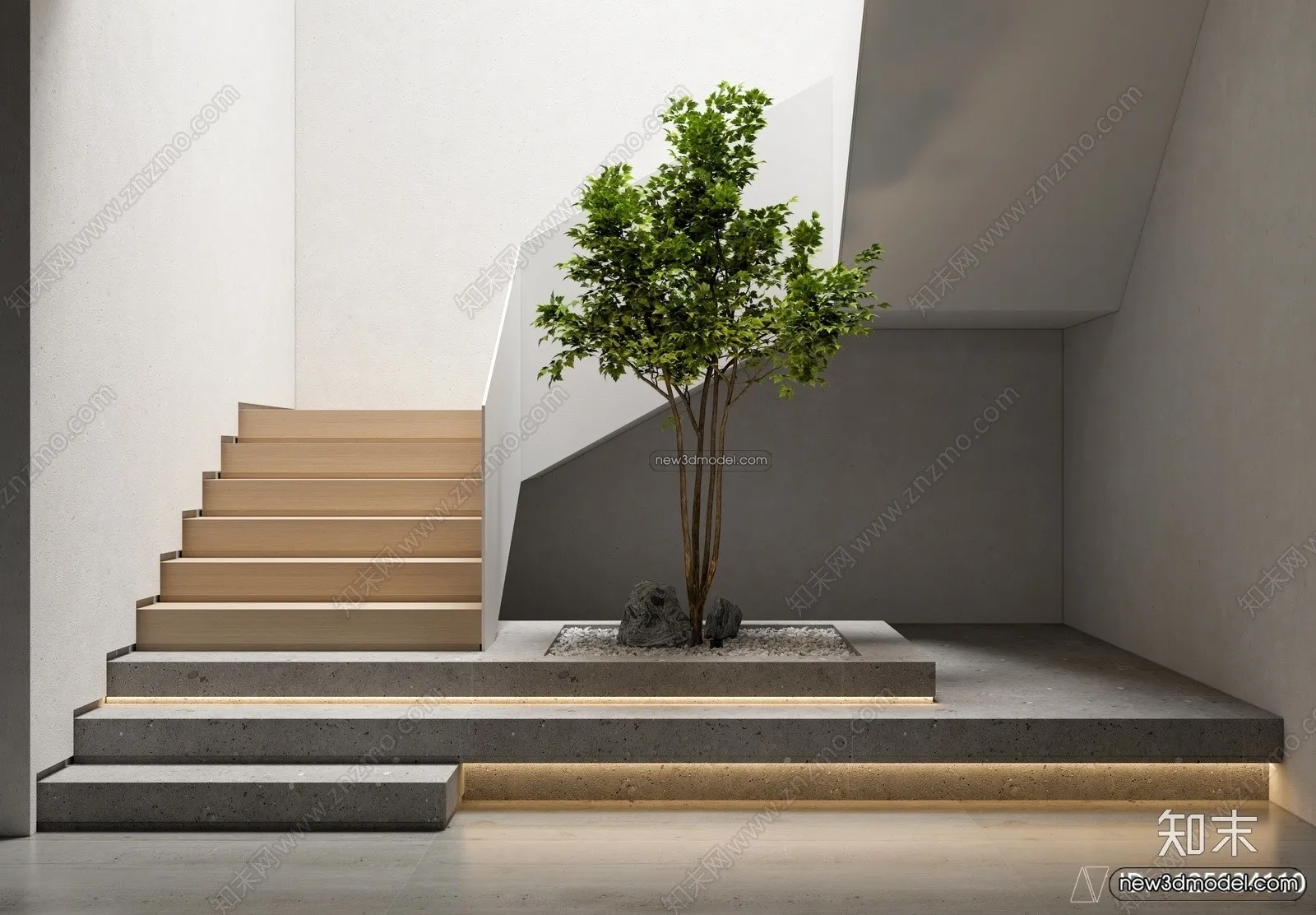 Staircase Decoration - 3D Interior Scene - 3D Models - 148