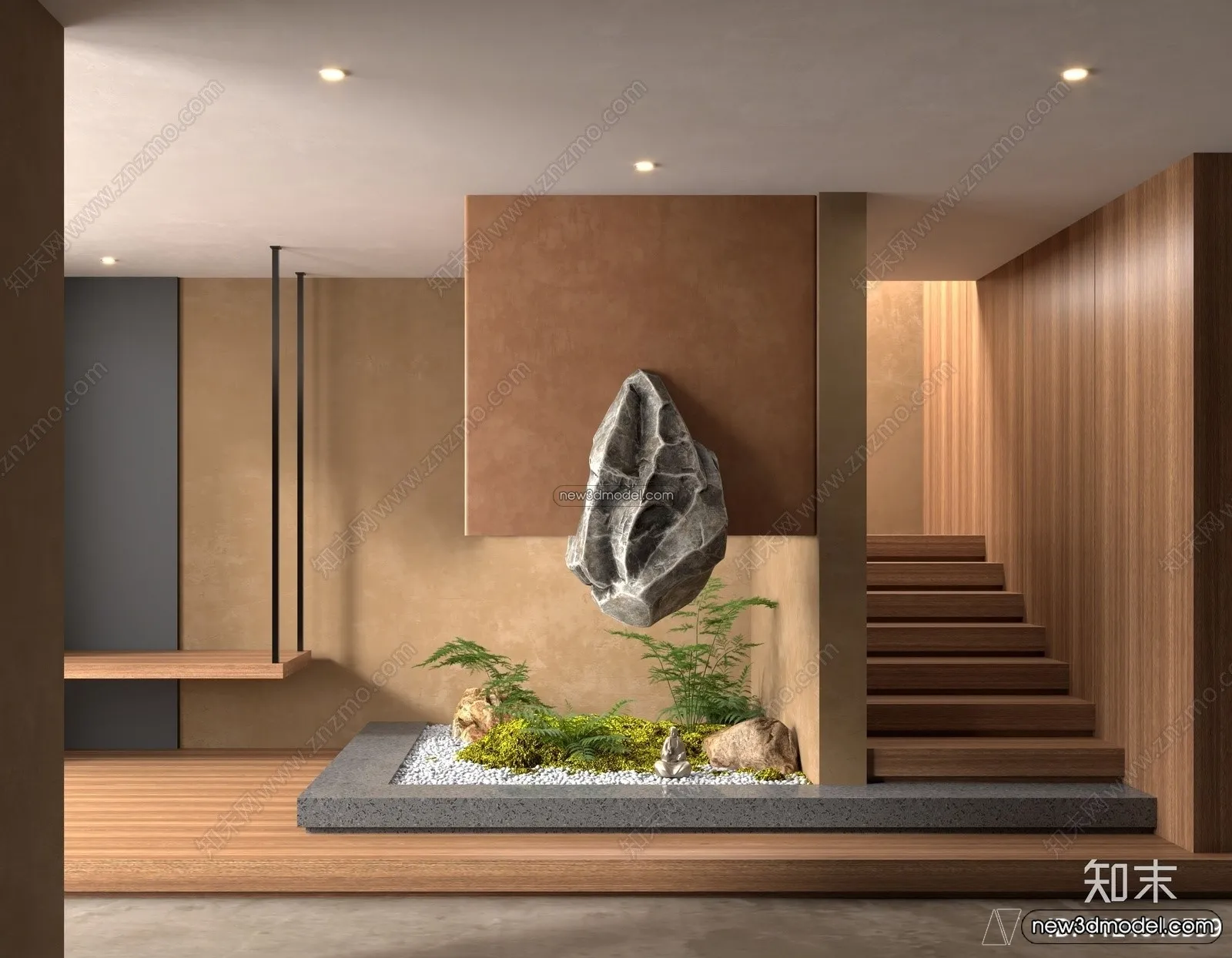 Staircase Decoration - 3D Interior Scene - 3D Models - 150