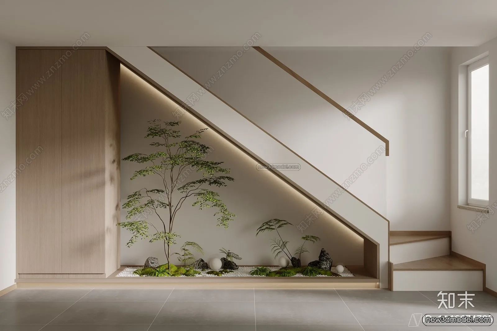 Staircase Decoration - 3D Interior Scene - 3D Models - 162