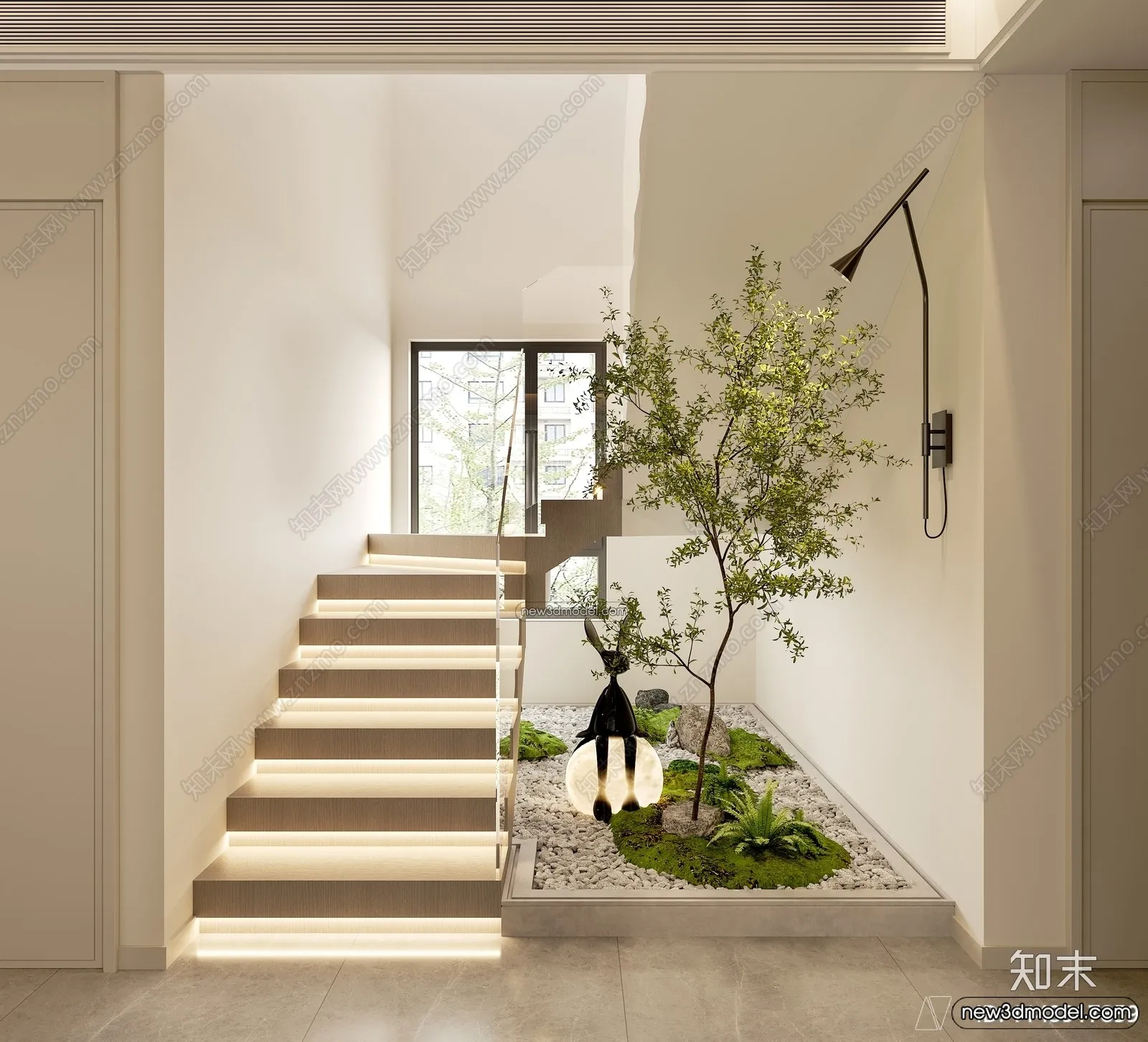 Staircase Decoration - 3D Interior Scene - 3D Models - 165