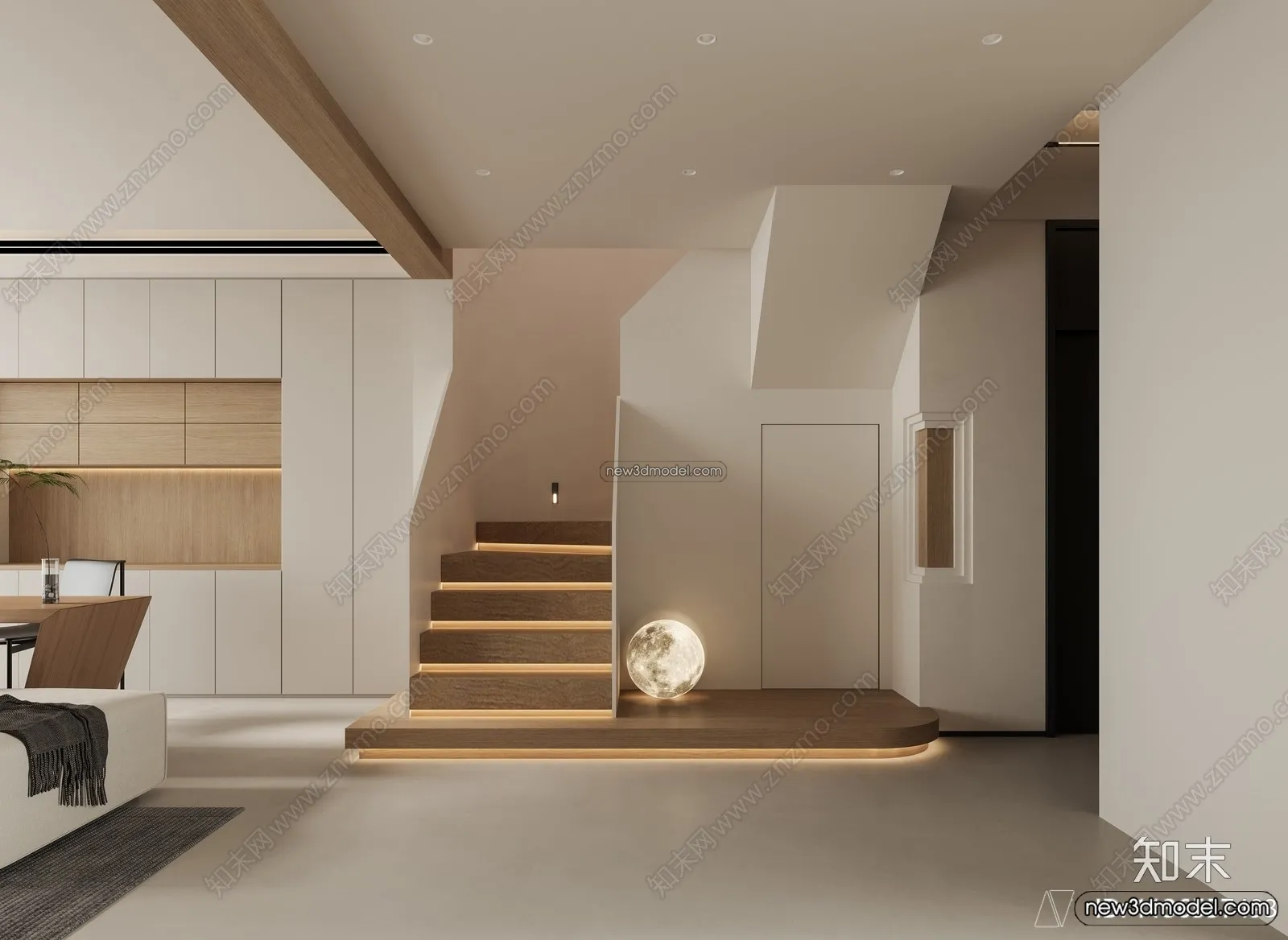 Staircase Decoration - 3D Interior Scene - 3D Models - 175