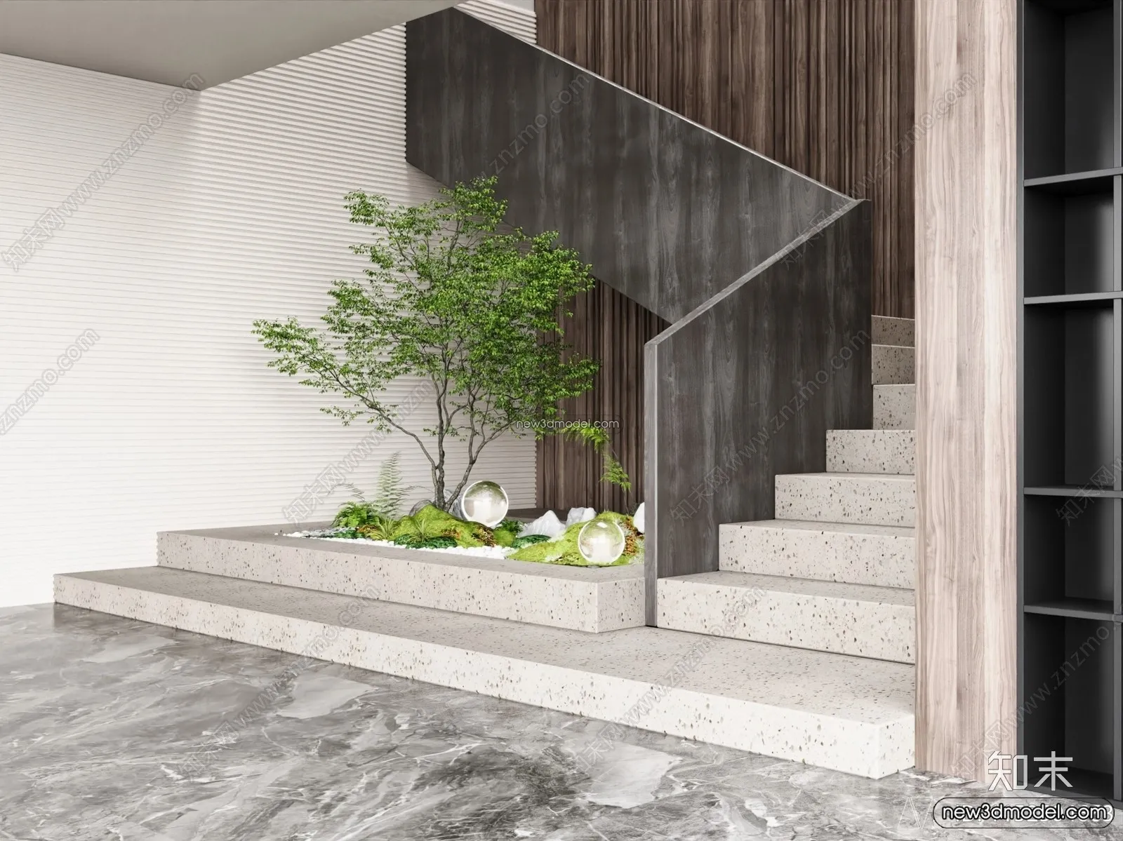 Staircase Decoration - 3D Interior Scene - 3D Models - 180