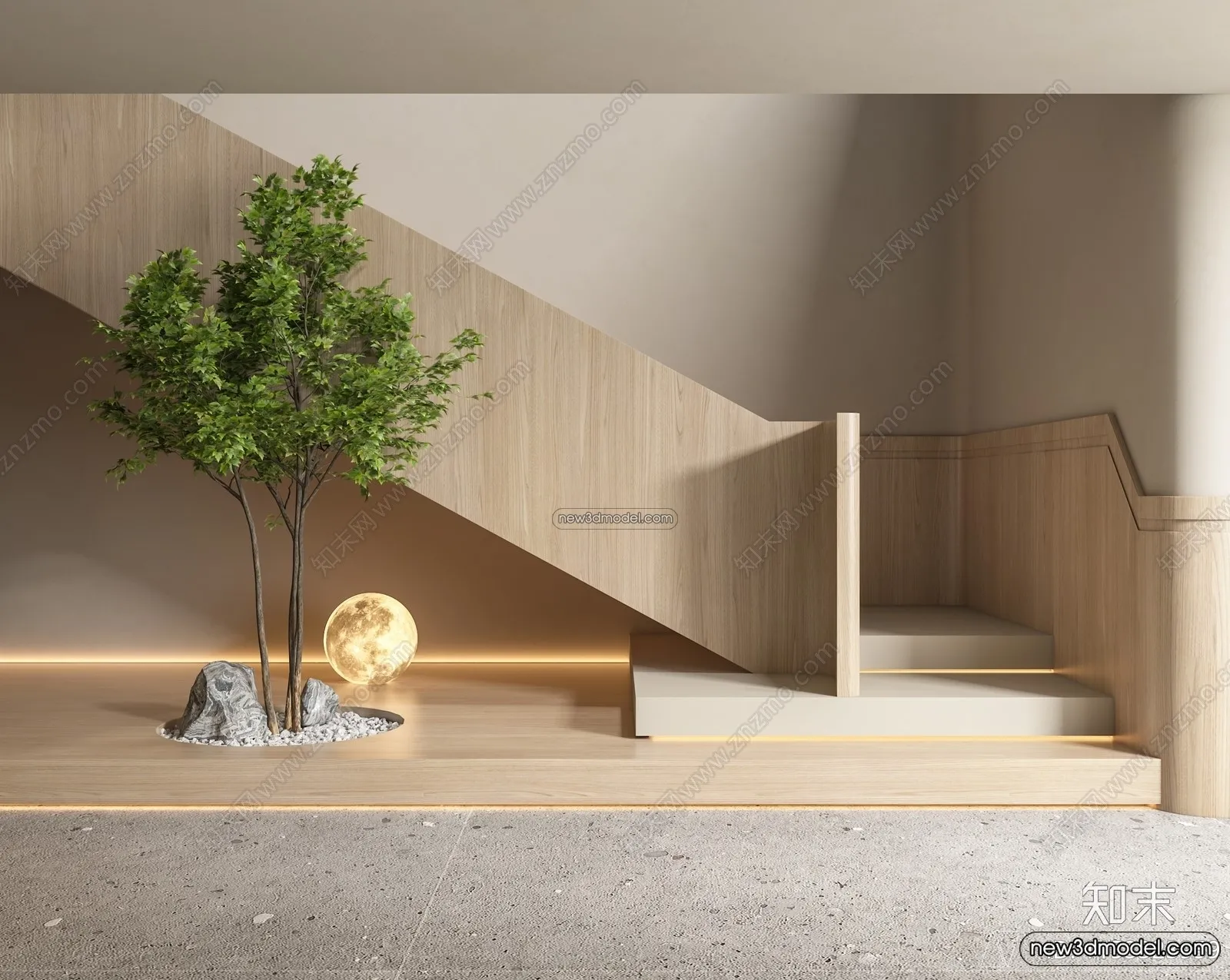Staircase Decoration - 3D Interior Scene - 3D Models - 184