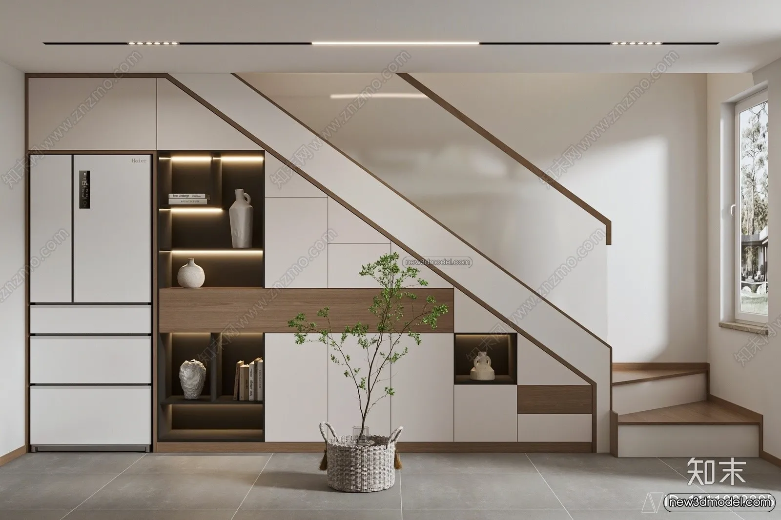 Staircase Decoration - 3D Interior Scene - 3D Models - 193