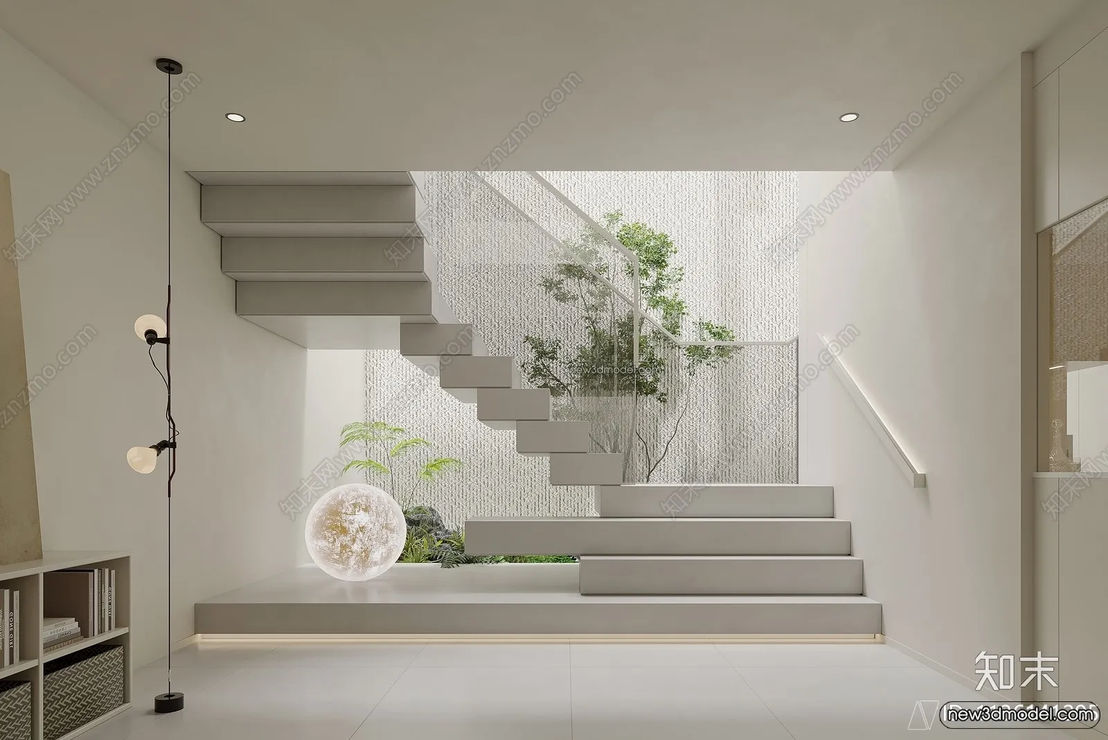 Staircase Decoration - 3D Interior Scene - 3D Models - 208