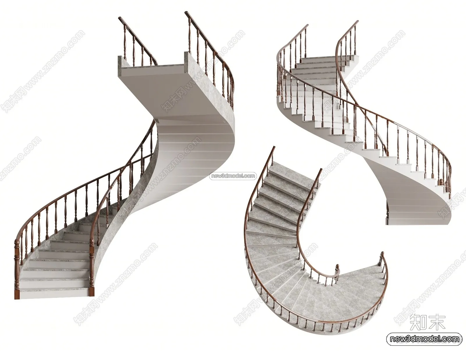 Staircase Decoration - 3D Interior Scene - 3D Models - 212