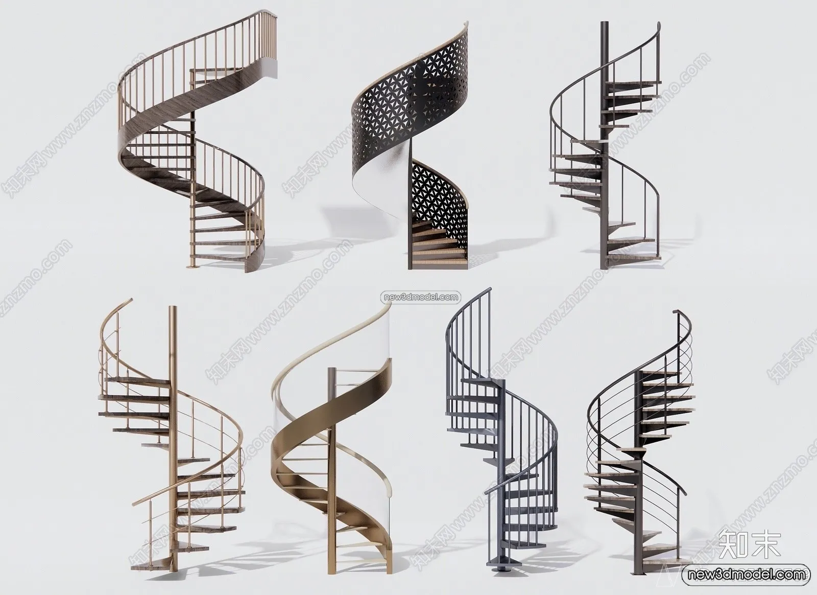 Staircase Decoration - 3D Interior Scene - 3D Models - 213