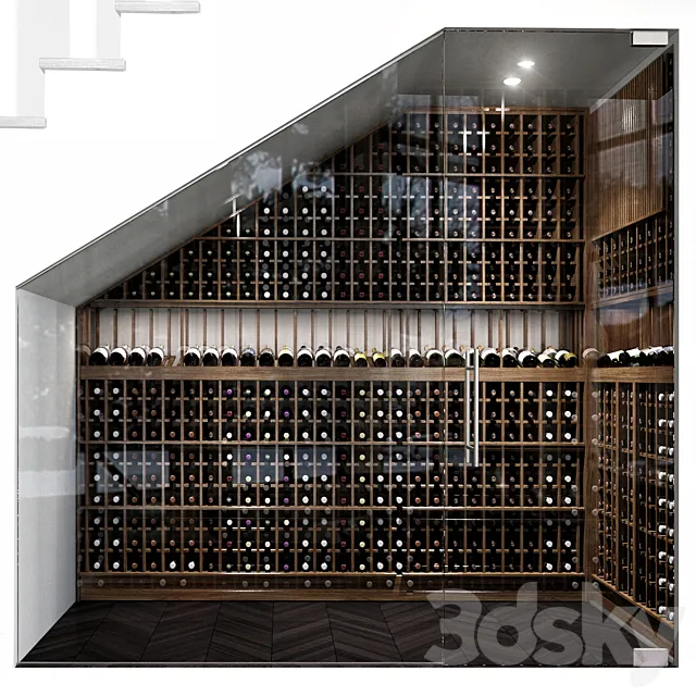 Staircase wine cabinet 3DModel