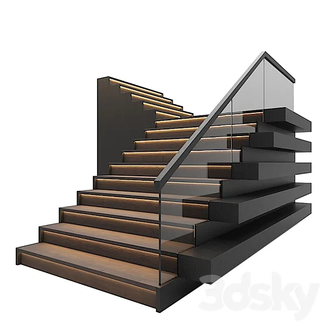 Staircase with light Free Download