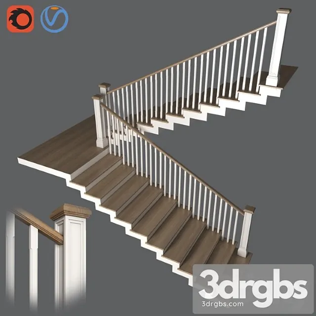 Stairs 08 3D Model Free