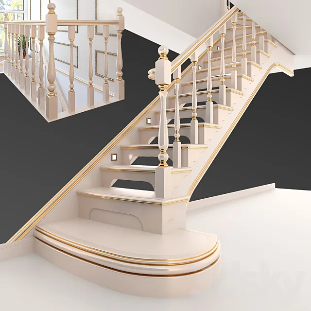 Stairs classical 3DModel