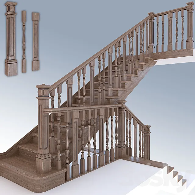 Stairs classical 3DModel