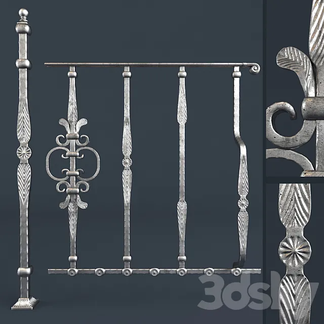 stairs Forged fences 3DModel