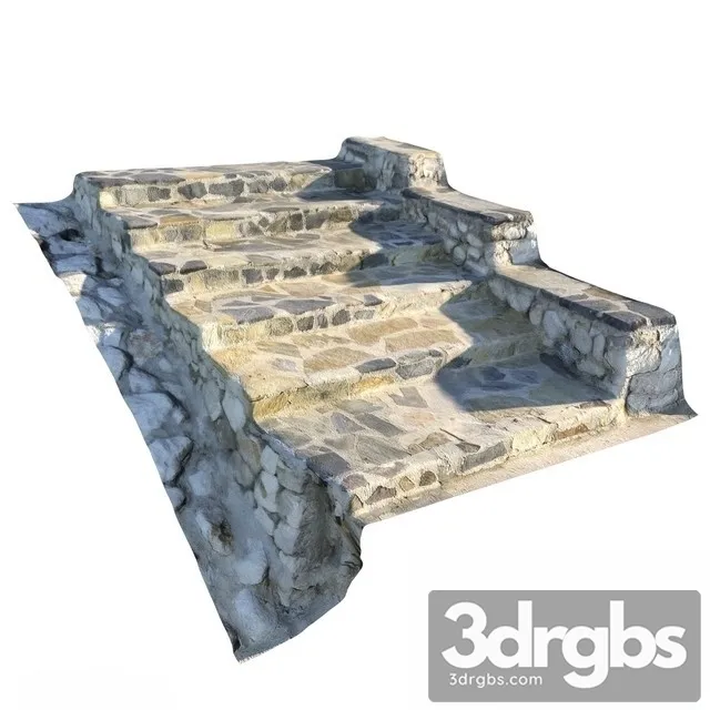 Stairs Stone Landscape 3D Model Free