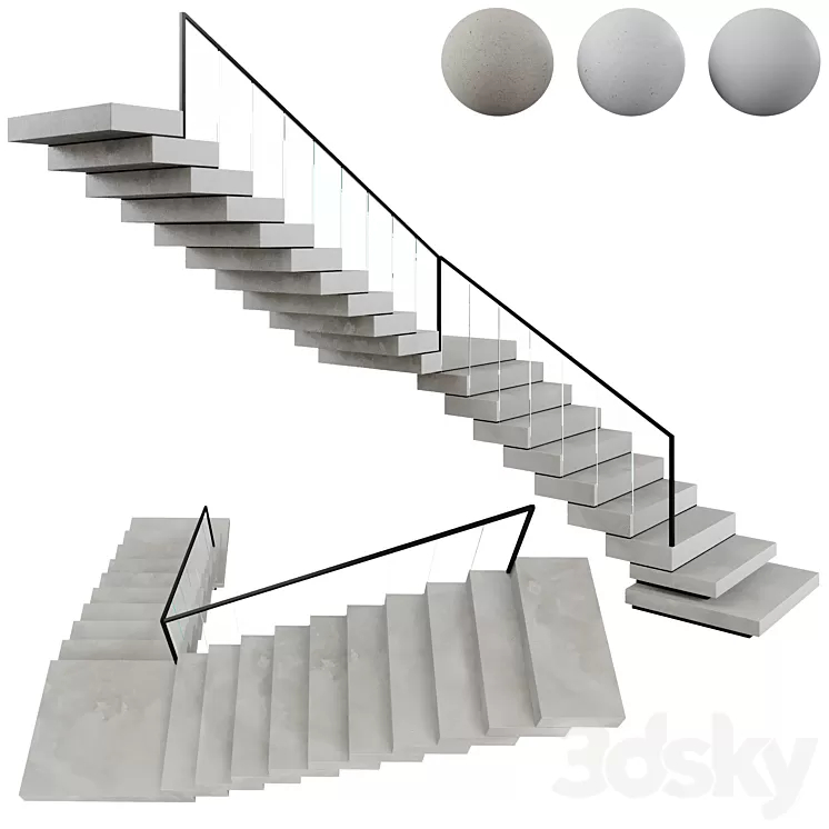 Stairs V07 3D Model Free