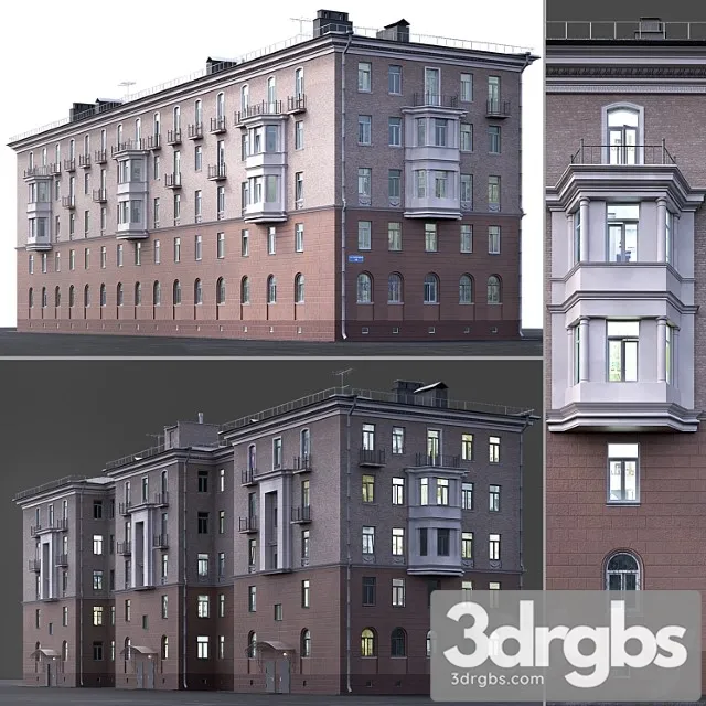 Stalinka Residential House 3D Model Free