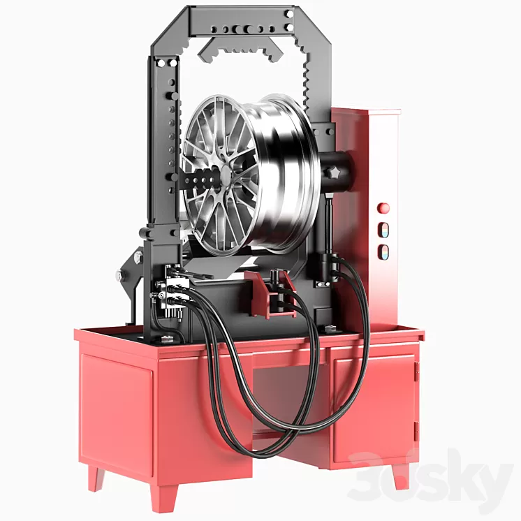 Stand for straightening alloy wheels 3D Model Free Download