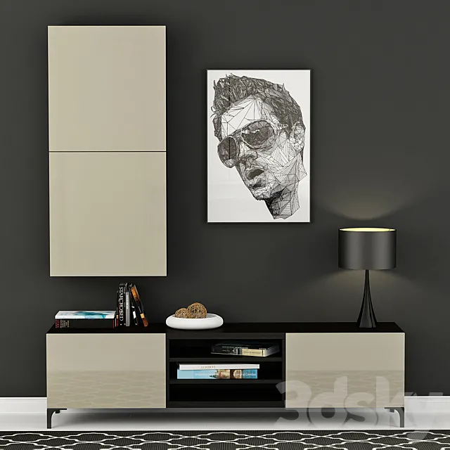 Stand for TV BESTO _ Besta Ikea 3DModel