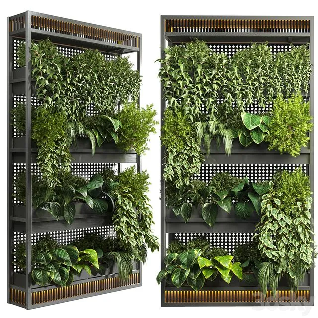 Stand Indoor plant-plant stand metal vase 07 3D Model