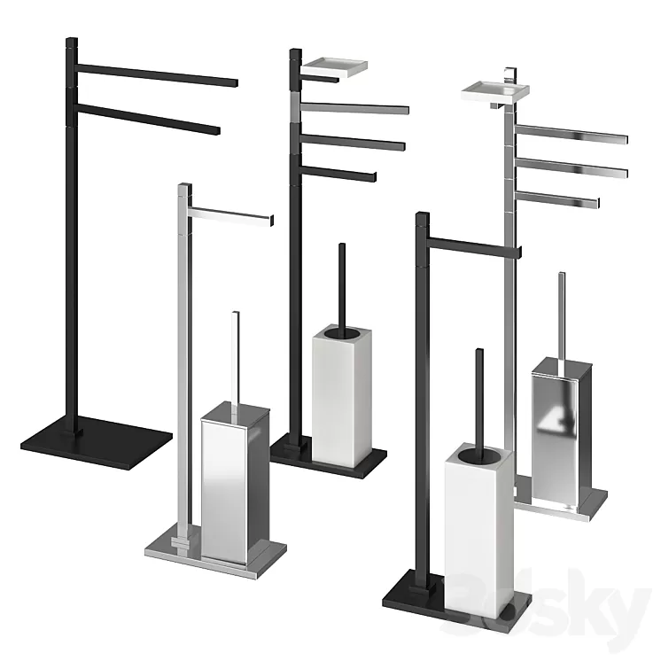 Stand Set BERTOCCI Settecento 3D Model Free