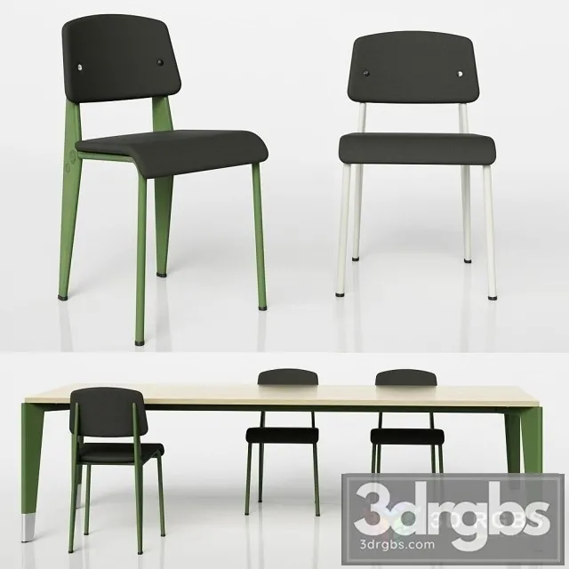 Standard SR Chair Prouve Raw 3D Model Free